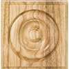 Hardware Resources 5-1/2" Wx7/8"Dx5-1/2"H Rubberwood Traditional Rosette ROS6-RW